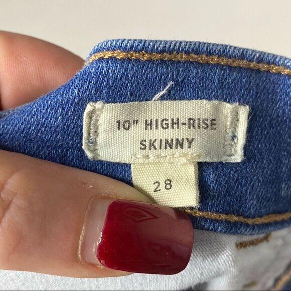 Madewell | High Rise Skinny Button Fly Raw Hem Jeans - Picture 5 of 9